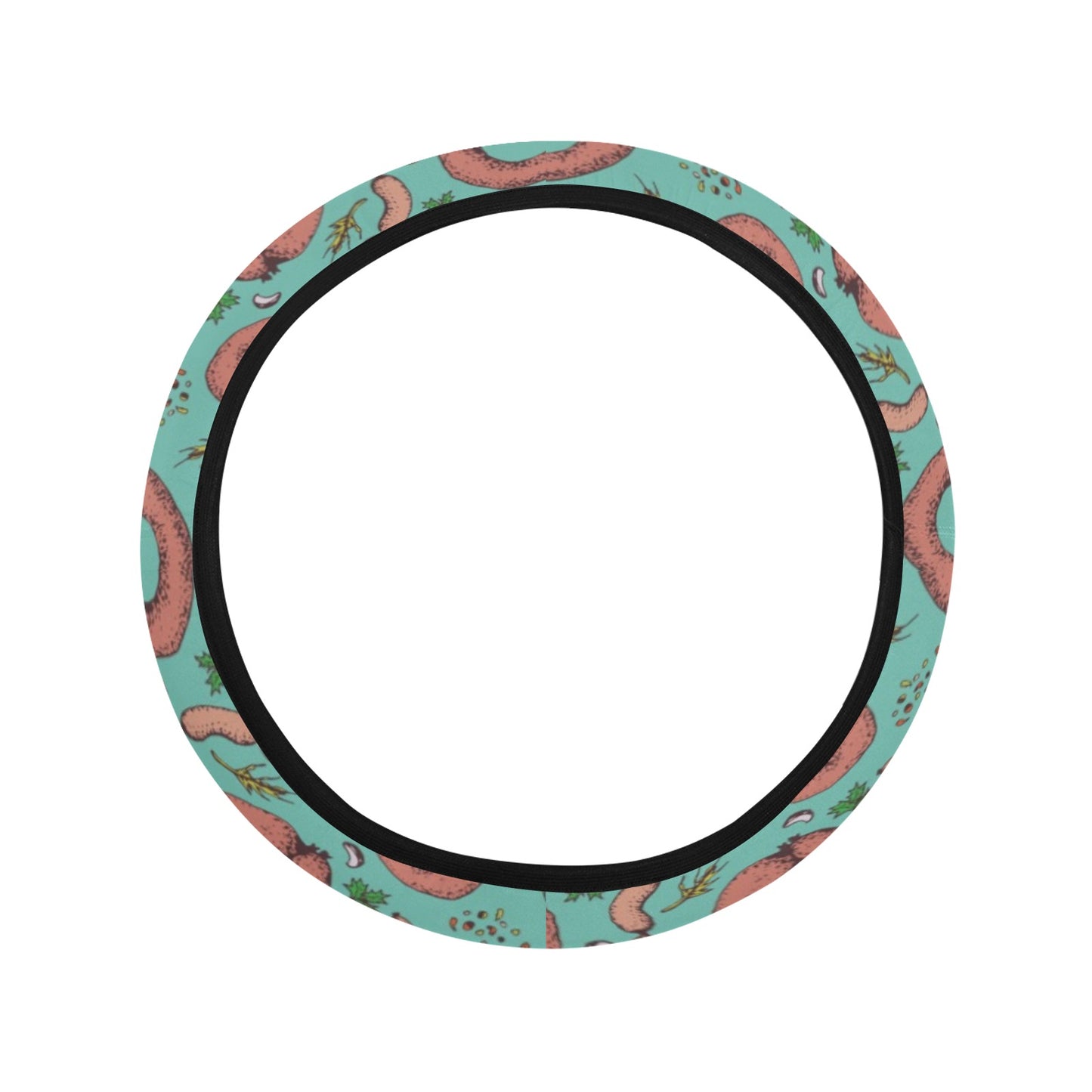 Sausage Print Design LKS303 Steering Wheel Cover with Elastic Edge