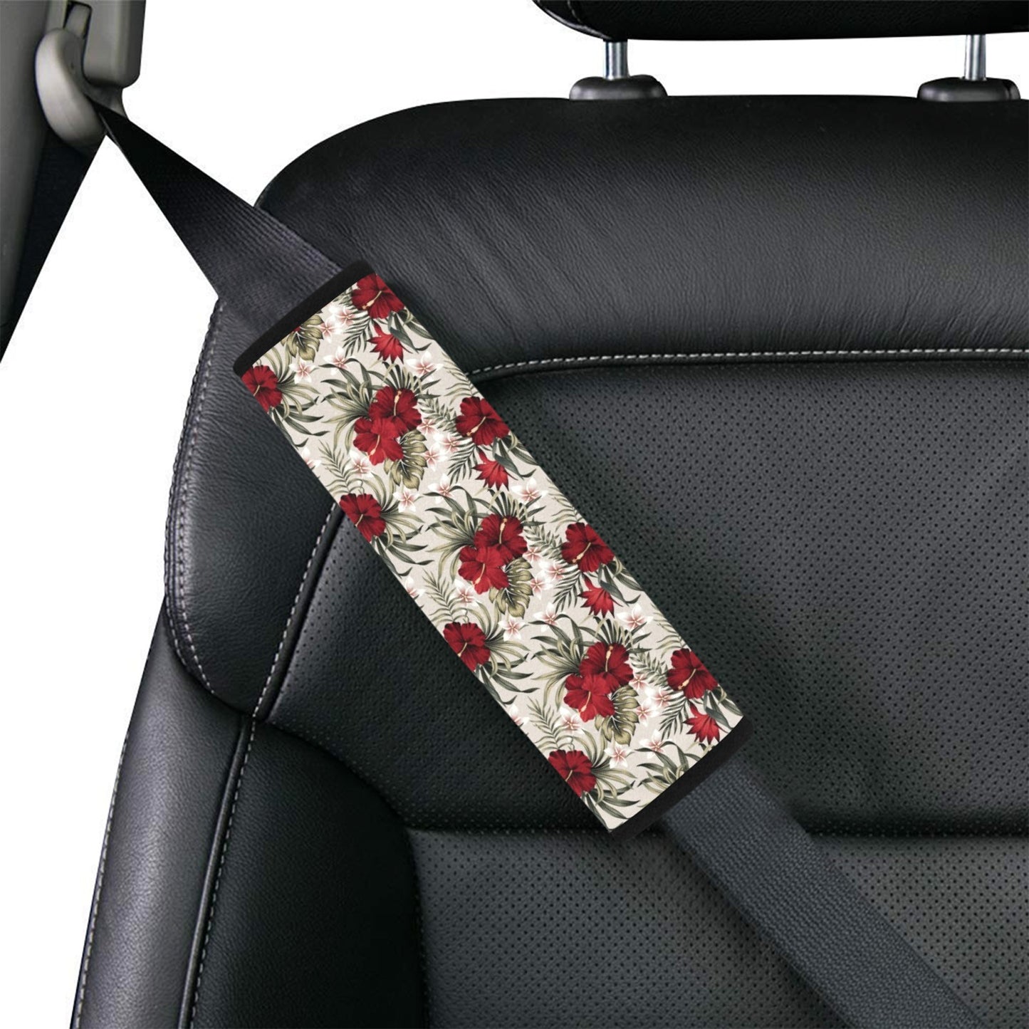 Hibiscus Print Design LKS3011 Car Seat Belt Cover