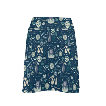 Vikings Print Design LKS305 17" Golf & Pickleball Skort with Pockets