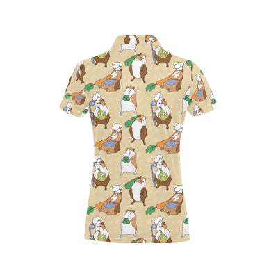 Guinea Pig Pattern Print Design 03 Women's Polo Shirt