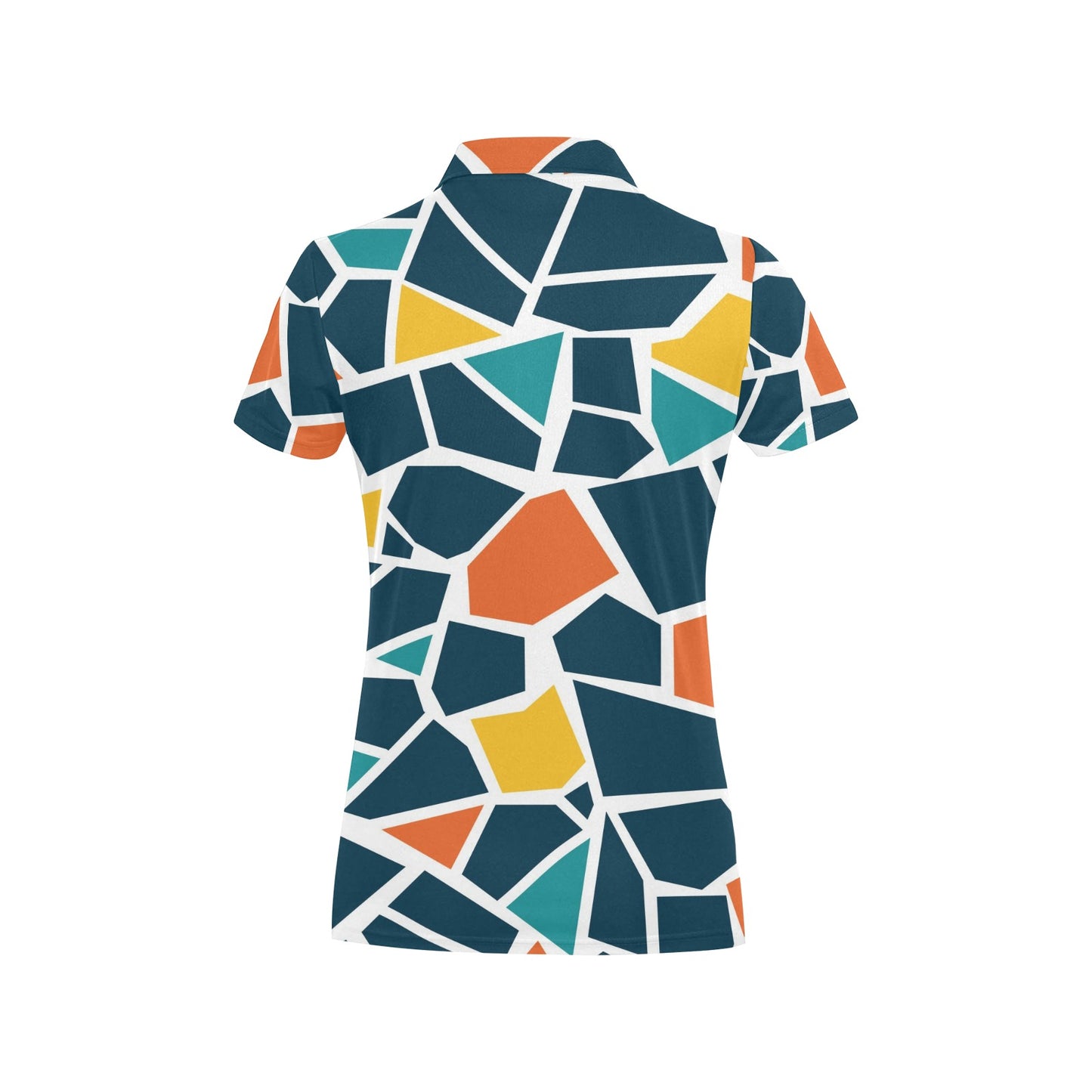 Mosaic Pattern Print Design 02 Women's Polo Shirt