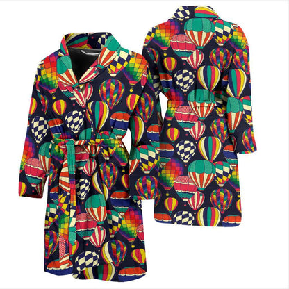 Ballon Pattern Print Design 02 Men Bathrobe-JORJUNE.COM