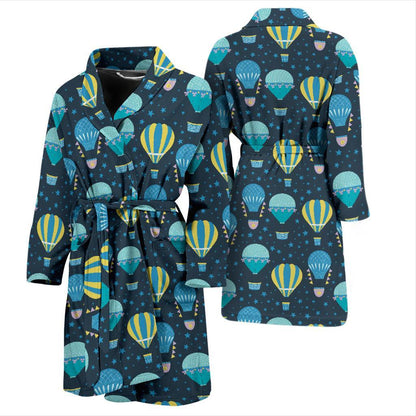 Ballon Pattern Print Design 06 Men Bathrobe-JORJUNE.COM