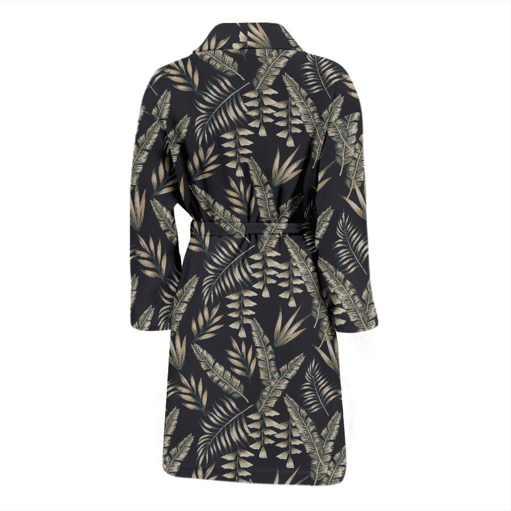 Banana Leaf Pattern Print Design 07 Men Bathrobe-JORJUNE.COM