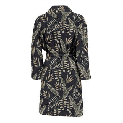 Banana Leaf Pattern Print Design 07 Men Bathrobe-JORJUNE.COM