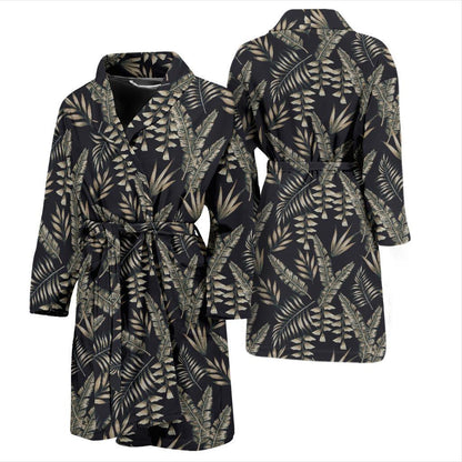 Banana Leaf Pattern Print Design 07 Men Bathrobe-JORJUNE.COM