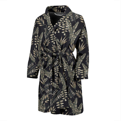Banana Leaf Pattern Print Design 07 Men Bathrobe-JORJUNE.COM
