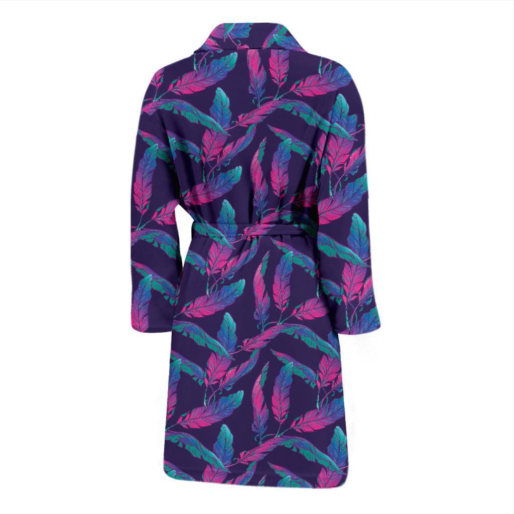 Banana Leaf Pattern Print Design 08 Men Bathrobe-JORJUNE.COM