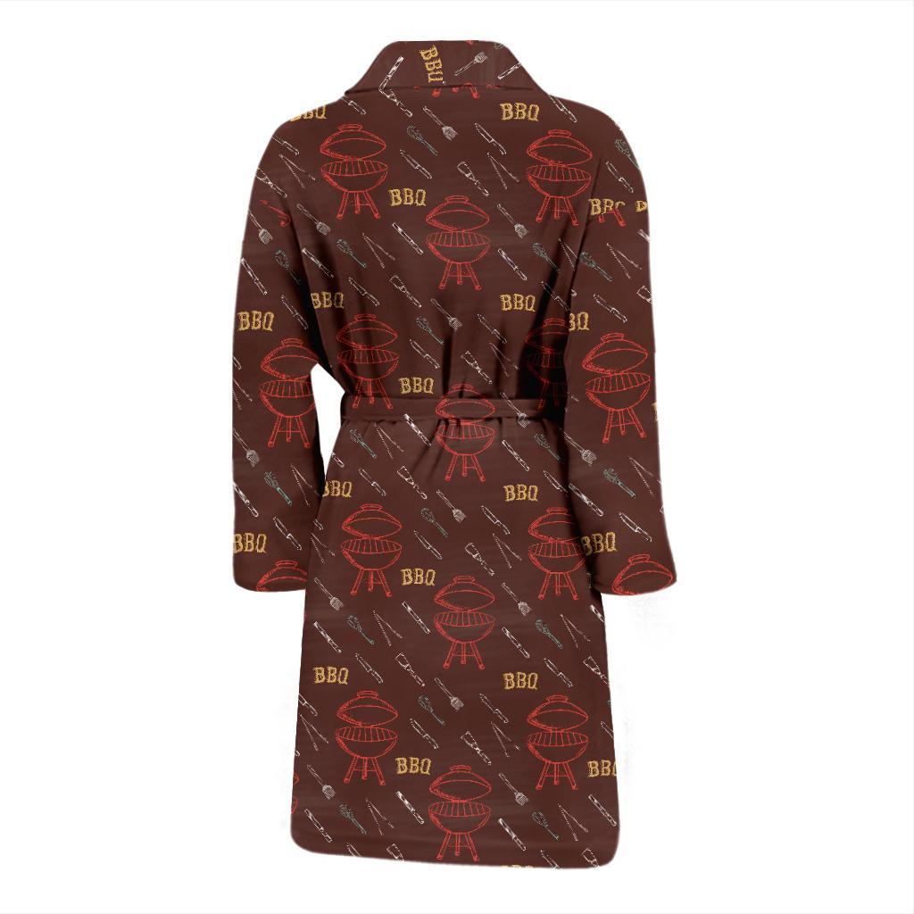 Barbecue Pattern Print Design 01 Men Bathrobe-JORJUNE.COM
