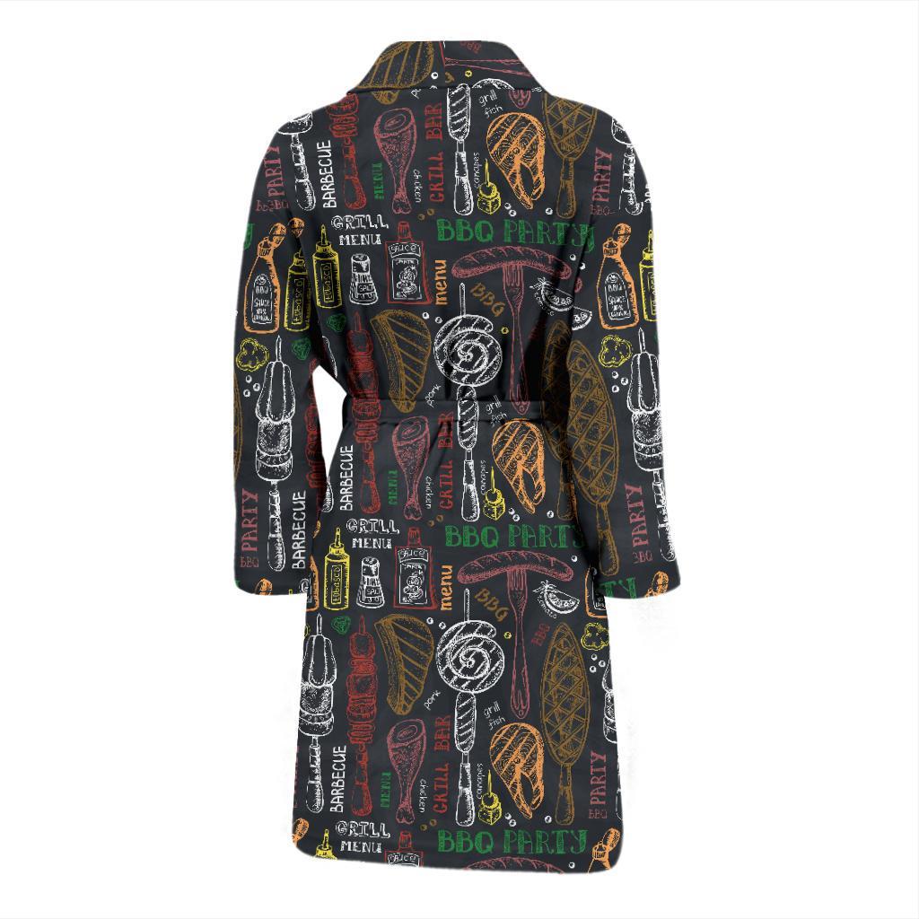 Barbecue Pattern Print Design 03 Men Bathrobe-JORJUNE.COM