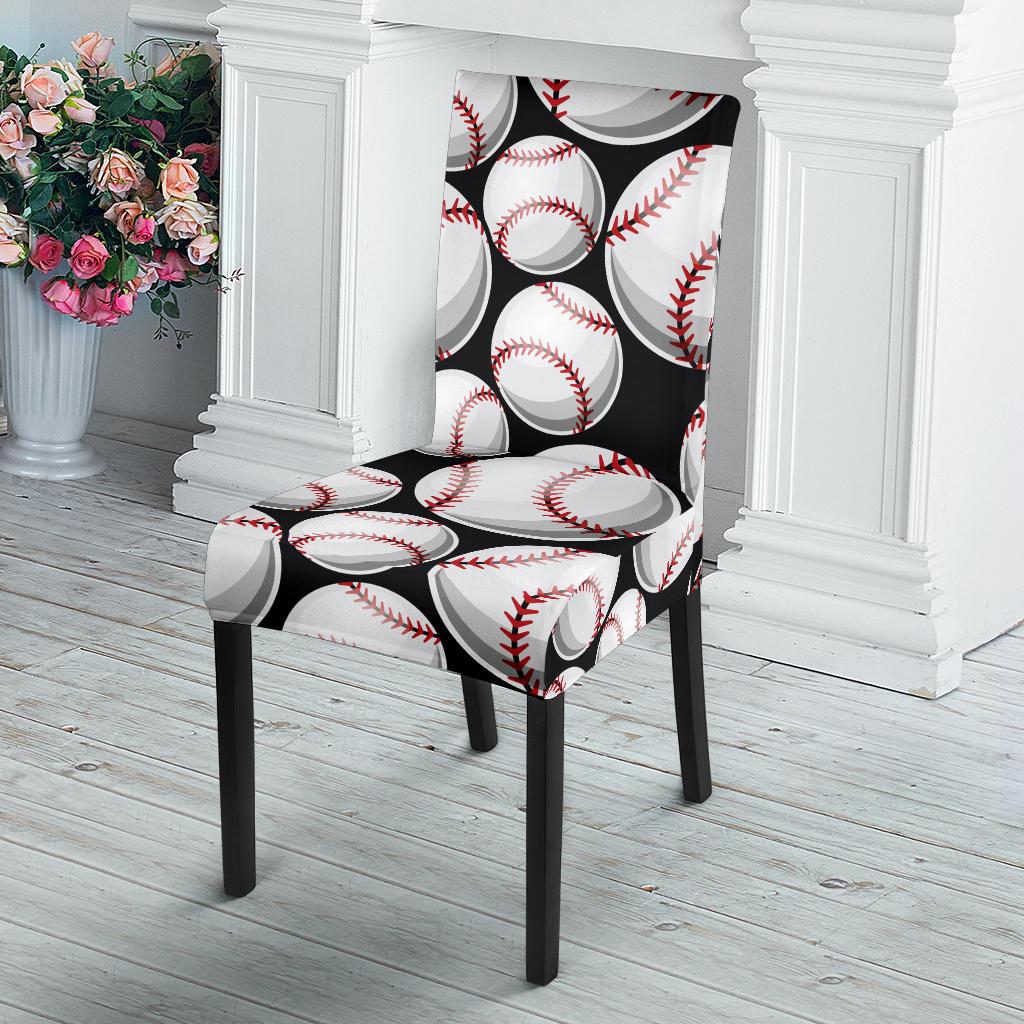 Baseball Black Background Dinning Chair Slipper-JTAMIGO.COM