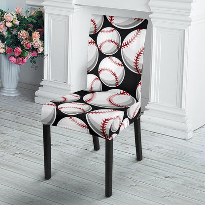Baseball Black Background Dinning Chair Slipper-JTAMIGO.COM