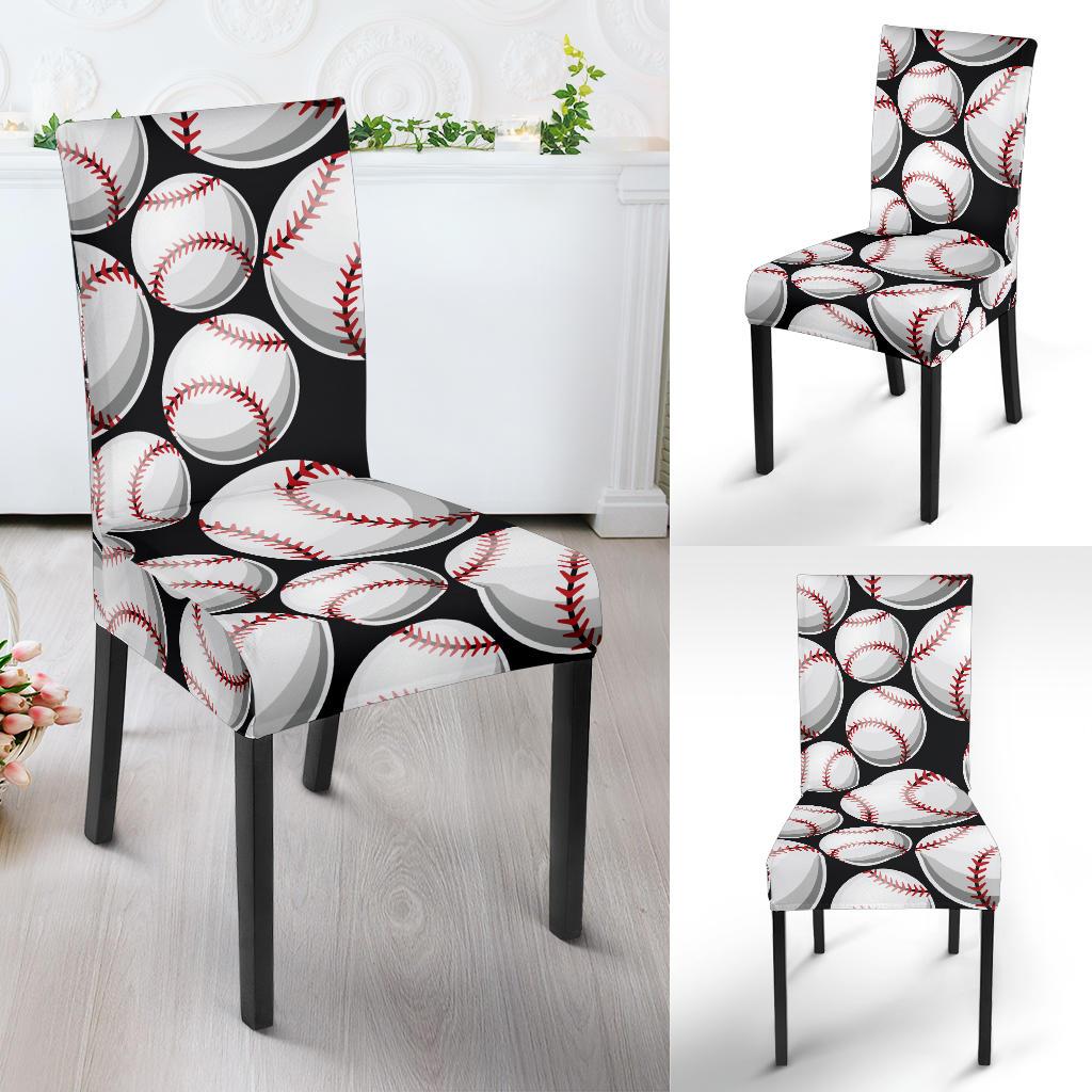 Baseball Black Background Dinning Chair Slipper-JTAMIGO.COM
