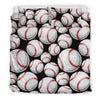 Baseball Black Background Duvet Cover Bedding Set