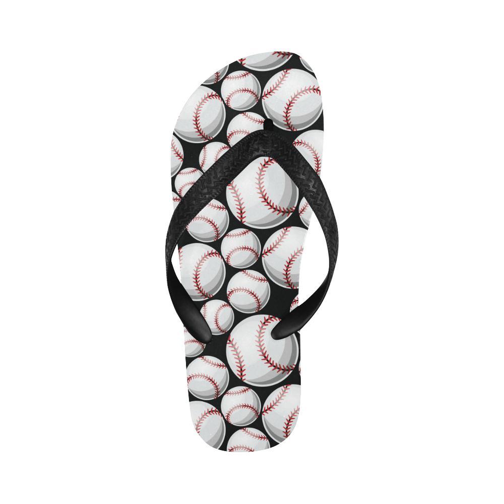 Baseball Black Background Flip Flops-JTAMIGO.COM