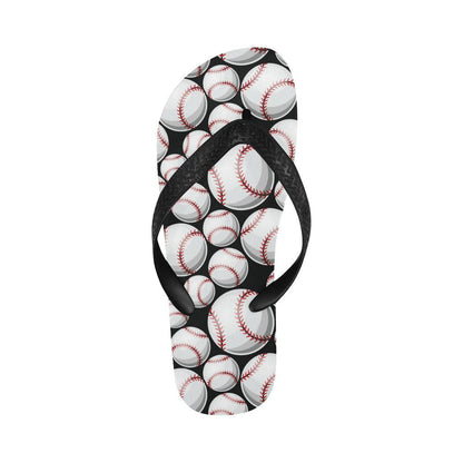 Baseball Black Background Flip Flops-JTAMIGO.COM