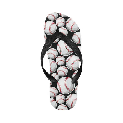Baseball Black Background Flip Flops-JTAMIGO.COM