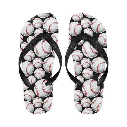Baseball Black Background Flip Flops-JTAMIGO.COM