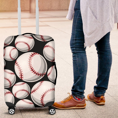 Baseball Black Background Luggage Cover Protector
