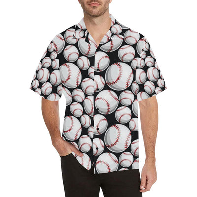 Baseball Black Background Men Aloha Hawaiian Shirt