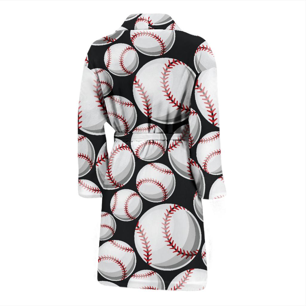 Baseball Black Background Men Bath Robe-JTAMIGO.COM