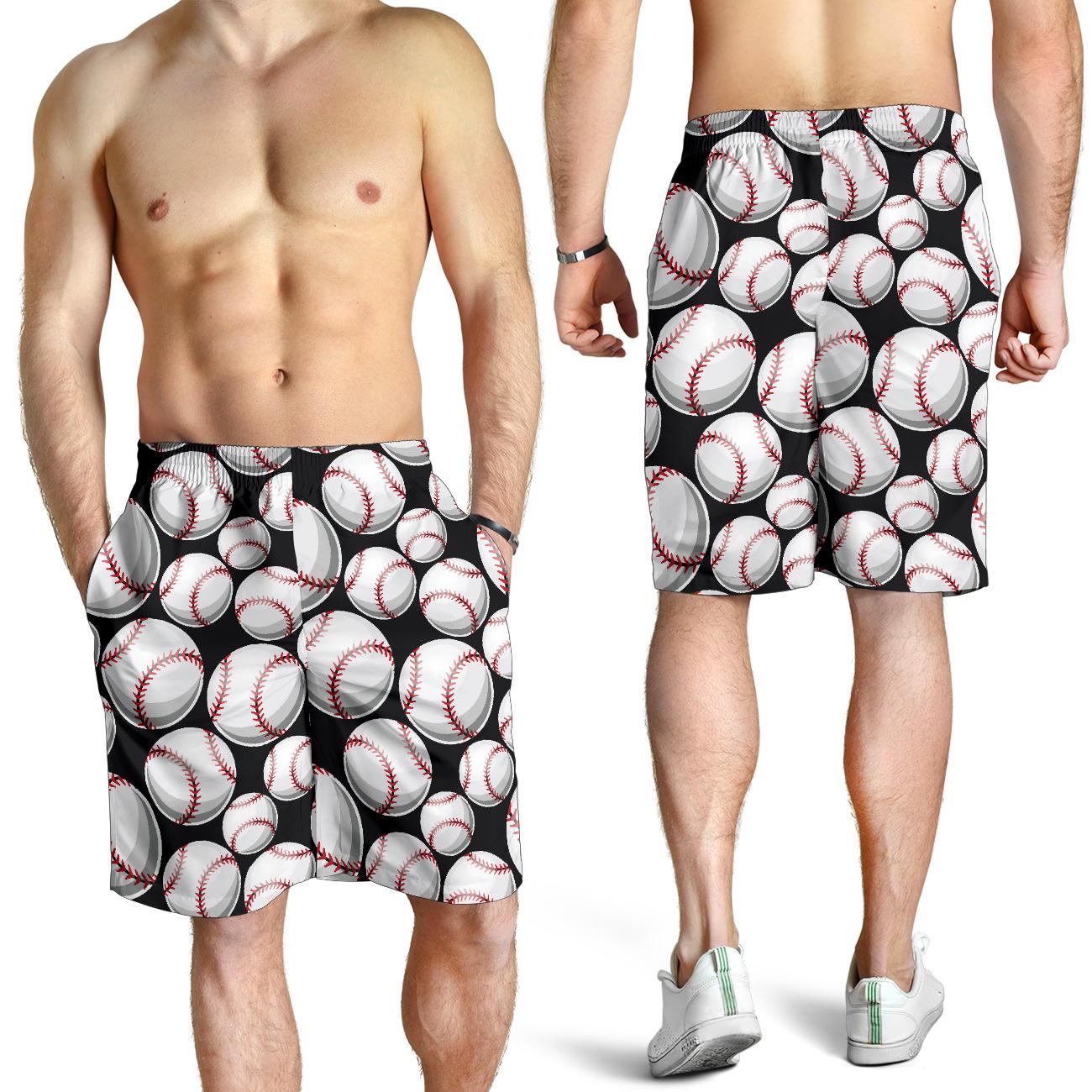 Baseball Black Background Mens Shorts-JTAMIGO.COM