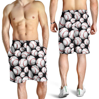 Baseball Black Background Mens Shorts-JTAMIGO.COM