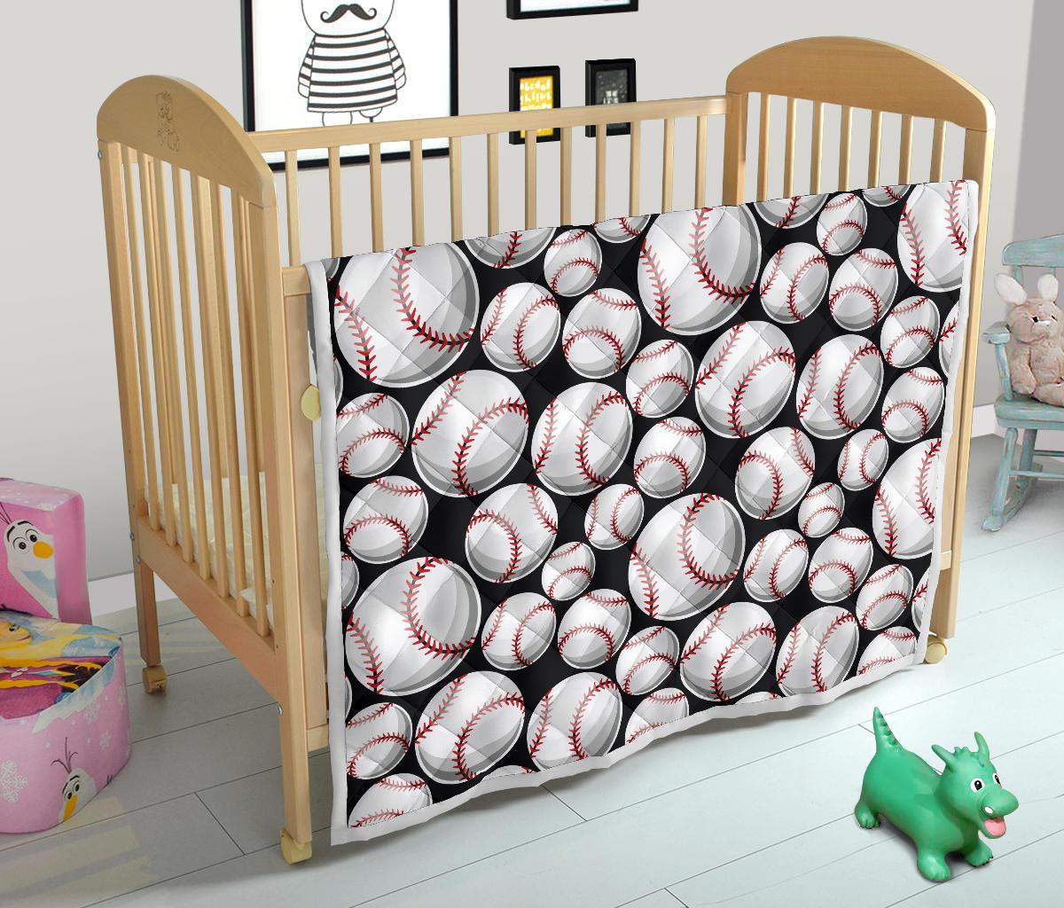Baseball Black Background Premium Quilt-JTAMIGO.COM