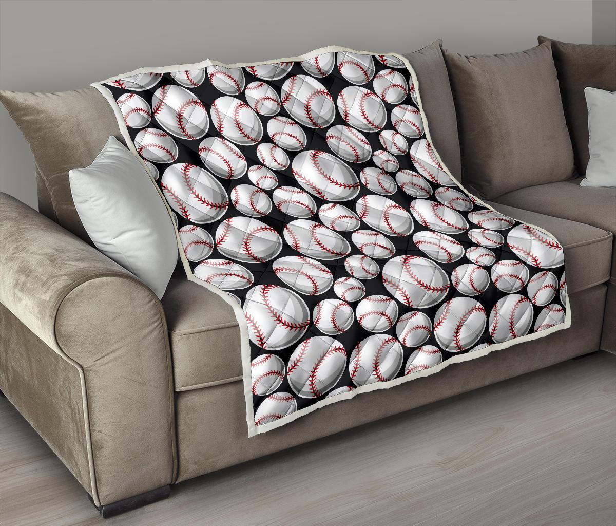 Baseball Black Background Premium Quilt-JTAMIGO.COM