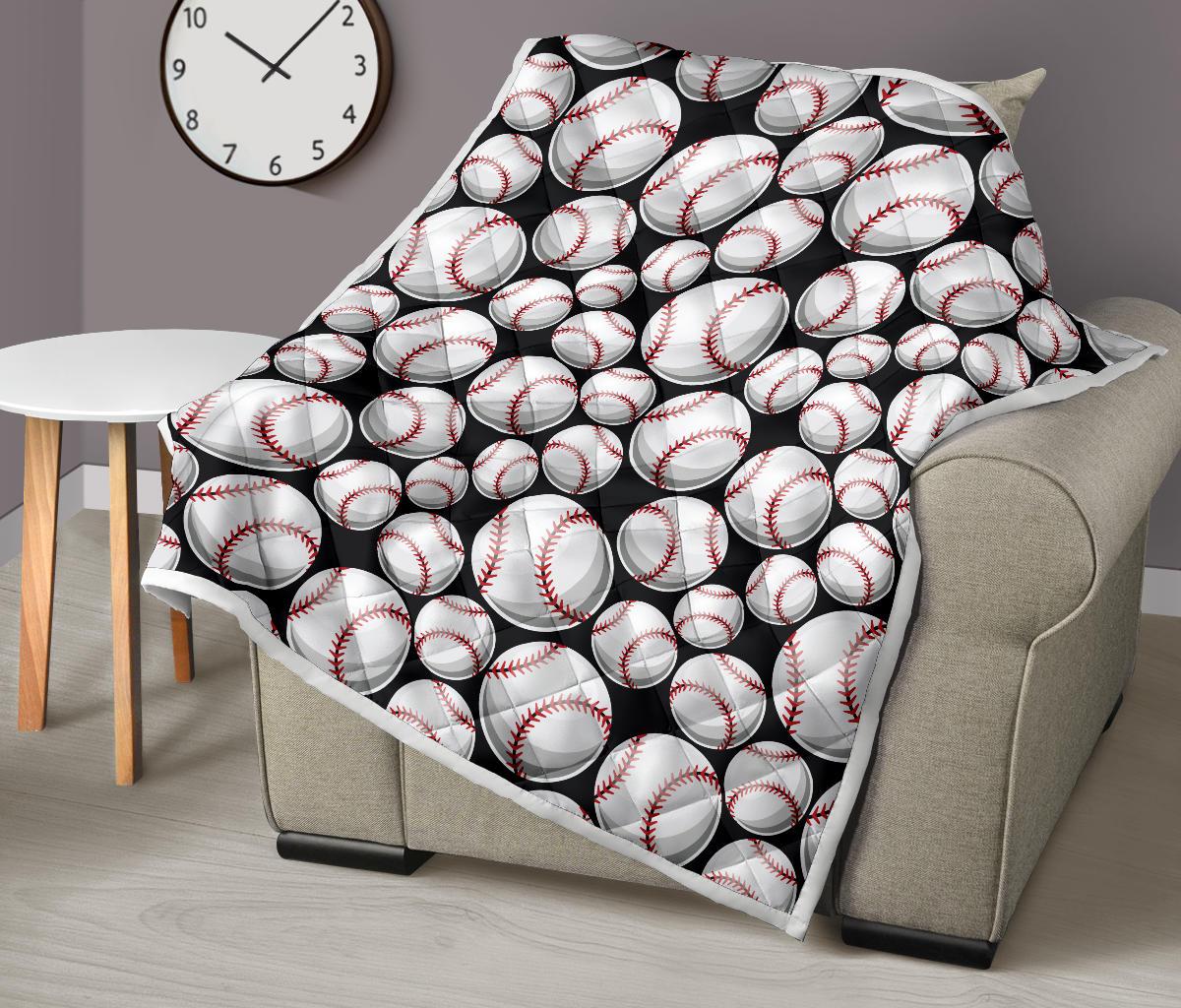 Baseball Black Background Premium Quilt-JTAMIGO.COM