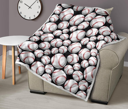 Baseball Black Background Premium Quilt-JTAMIGO.COM