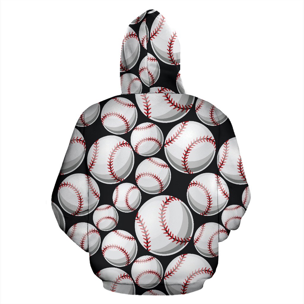 Baseball Black Background Pullover Hoodie