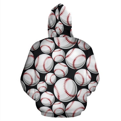 Baseball Black Background Pullover Hoodie