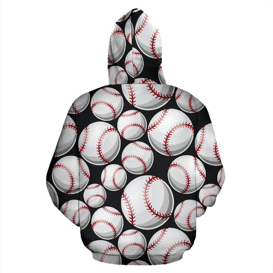 Baseball Black Background Pullover Hoodie