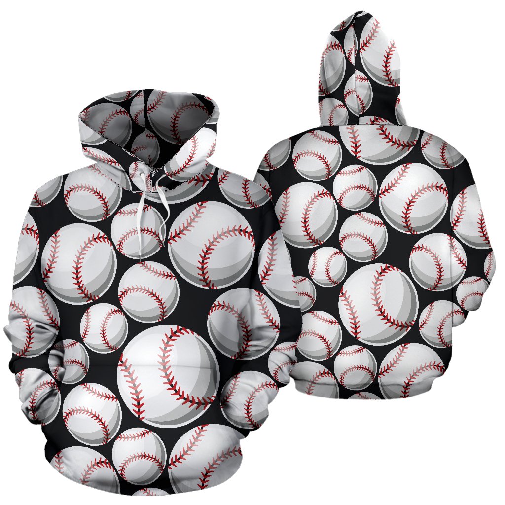 Baseball Black Background Pullover Hoodie