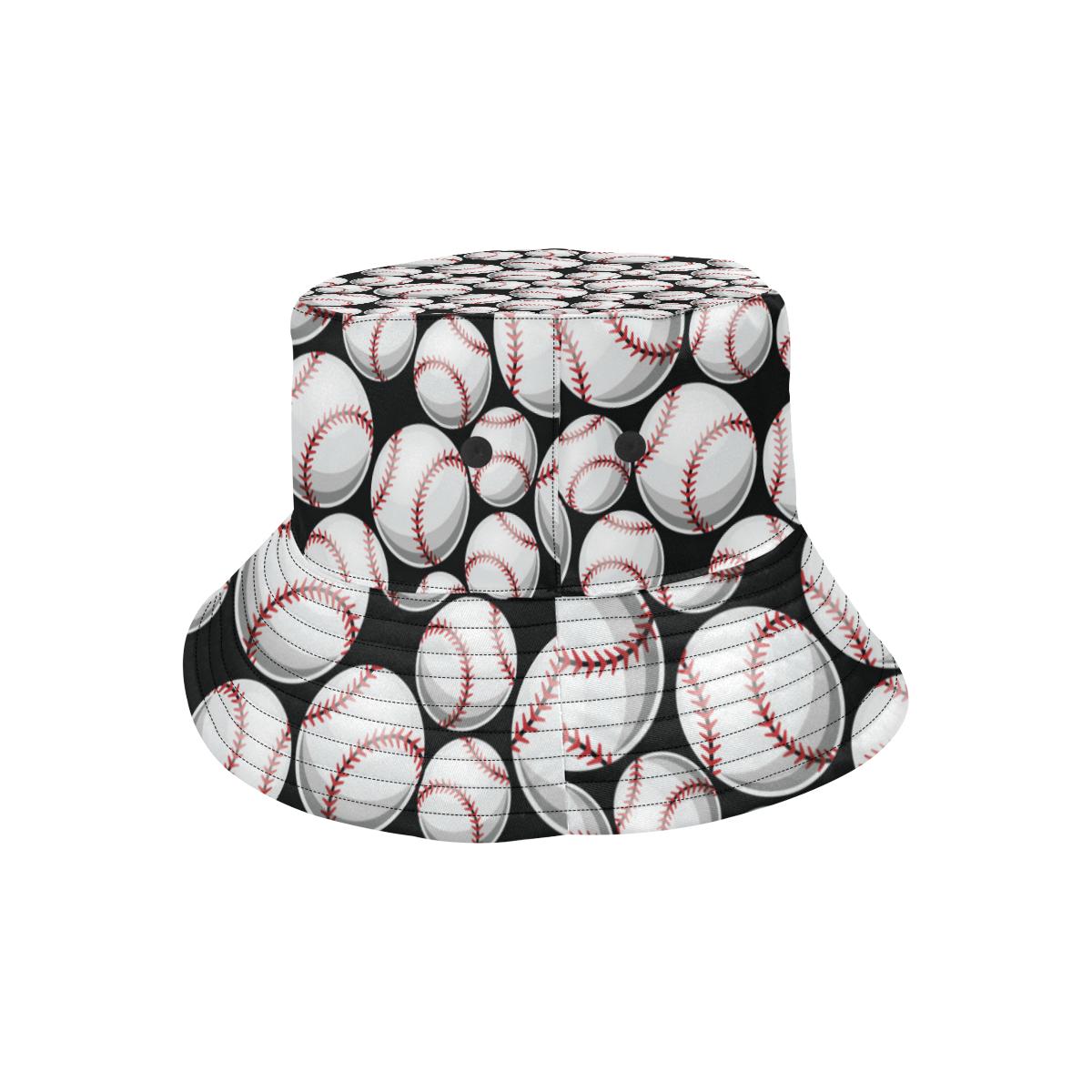 Baseball Black Background Unisex Bucket Hat