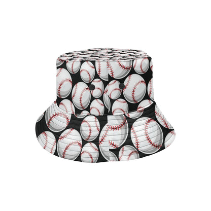 Baseball Black Background Unisex Bucket Hat