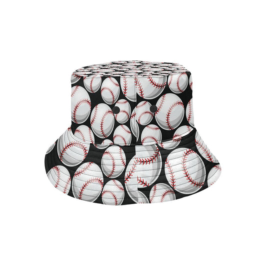 Baseball Black Background Unisex Bucket Hat