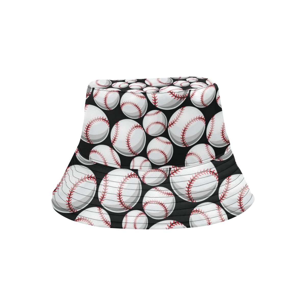 Baseball Black Background Unisex Bucket Hat