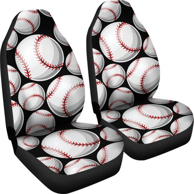 Baseball Black Background Universal Fit Car Seat Covers
