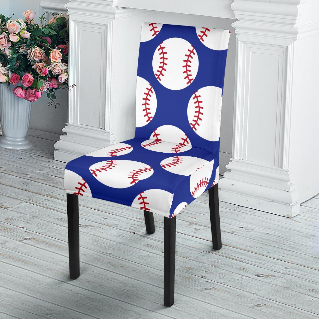 Baseball Blue Background Dinning Chair Slipper-JTAMIGO.COM