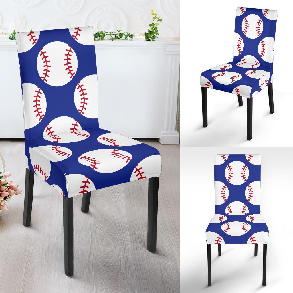 Baseball Blue Background Dinning Chair Slipper-JTAMIGO.COM