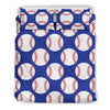 Baseball Blue Background Duvet Cover Bedding Set