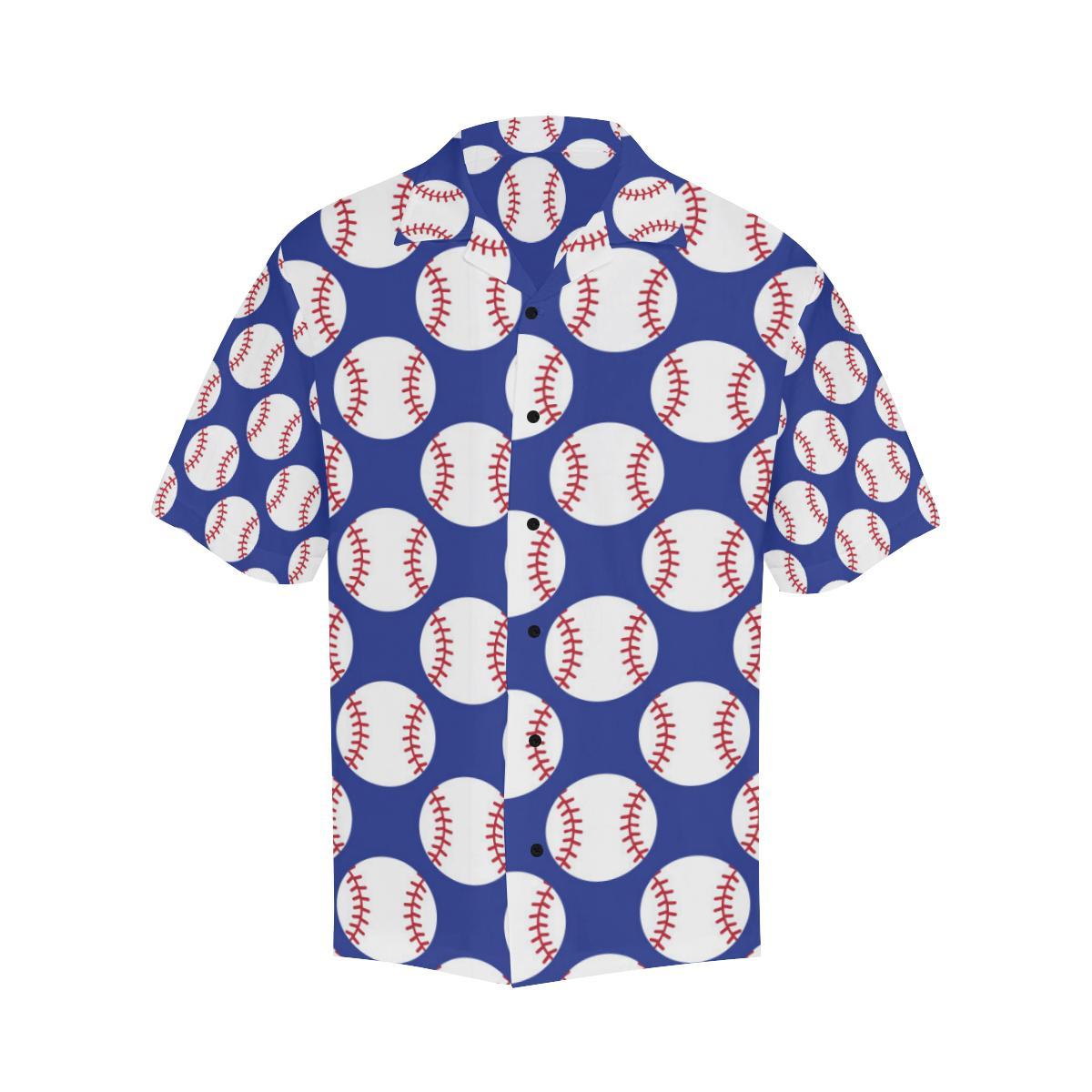 Baseball Blue Background Men Aloha Hawaiian Shirt