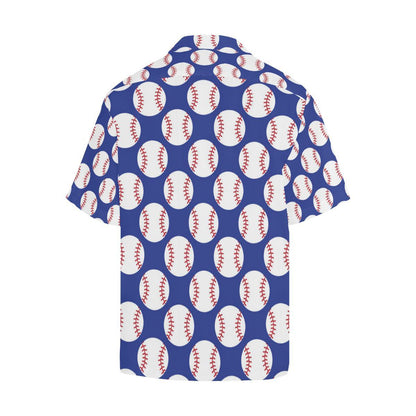 Baseball Blue Background Men Aloha Hawaiian Shirt