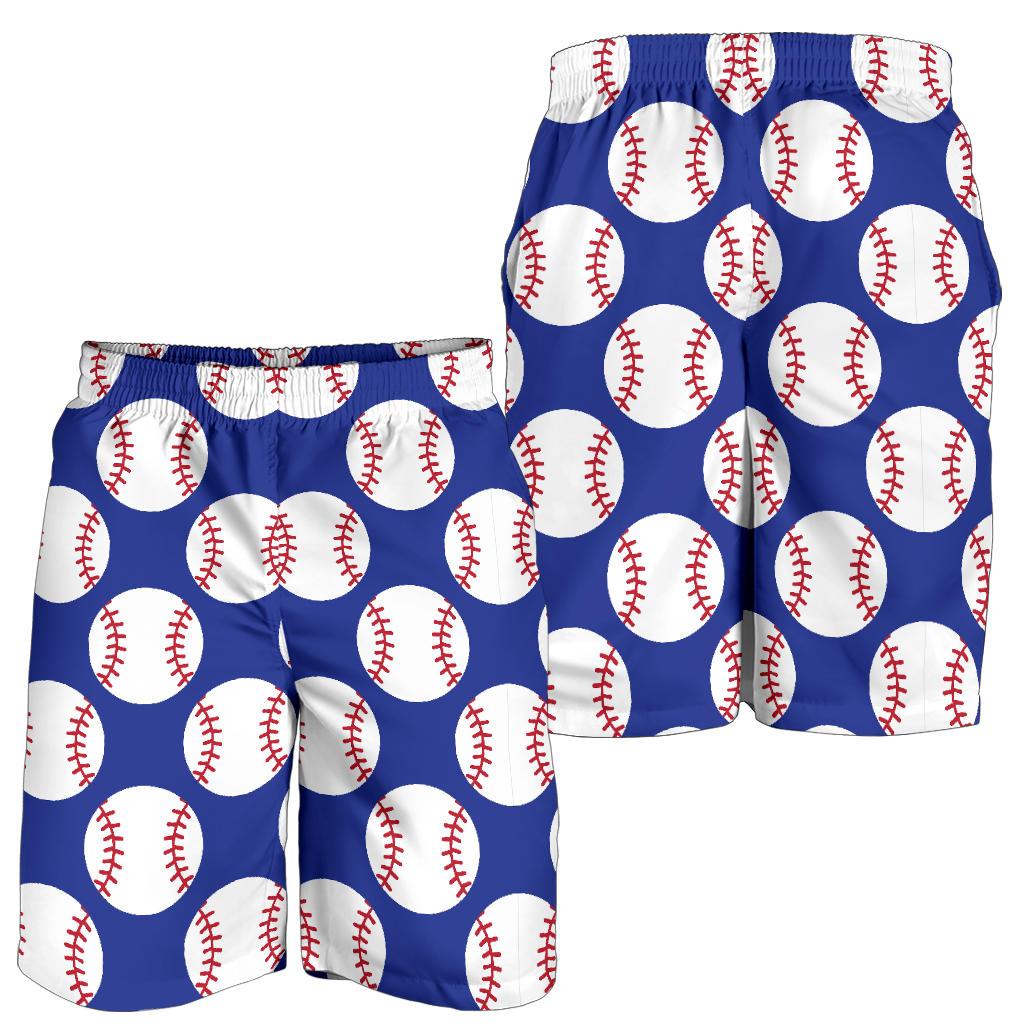 Baseball Blue Background Mens Shorts-JTAMIGO.COM