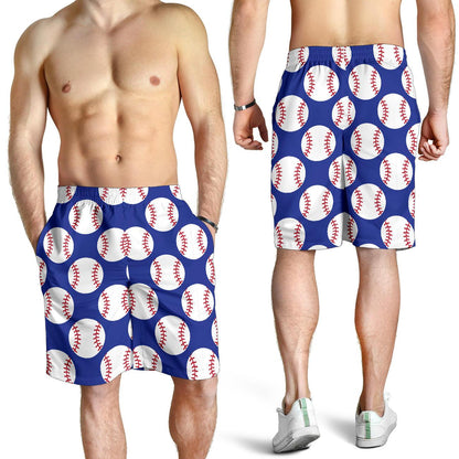 Baseball Blue Background Mens Shorts-JTAMIGO.COM
