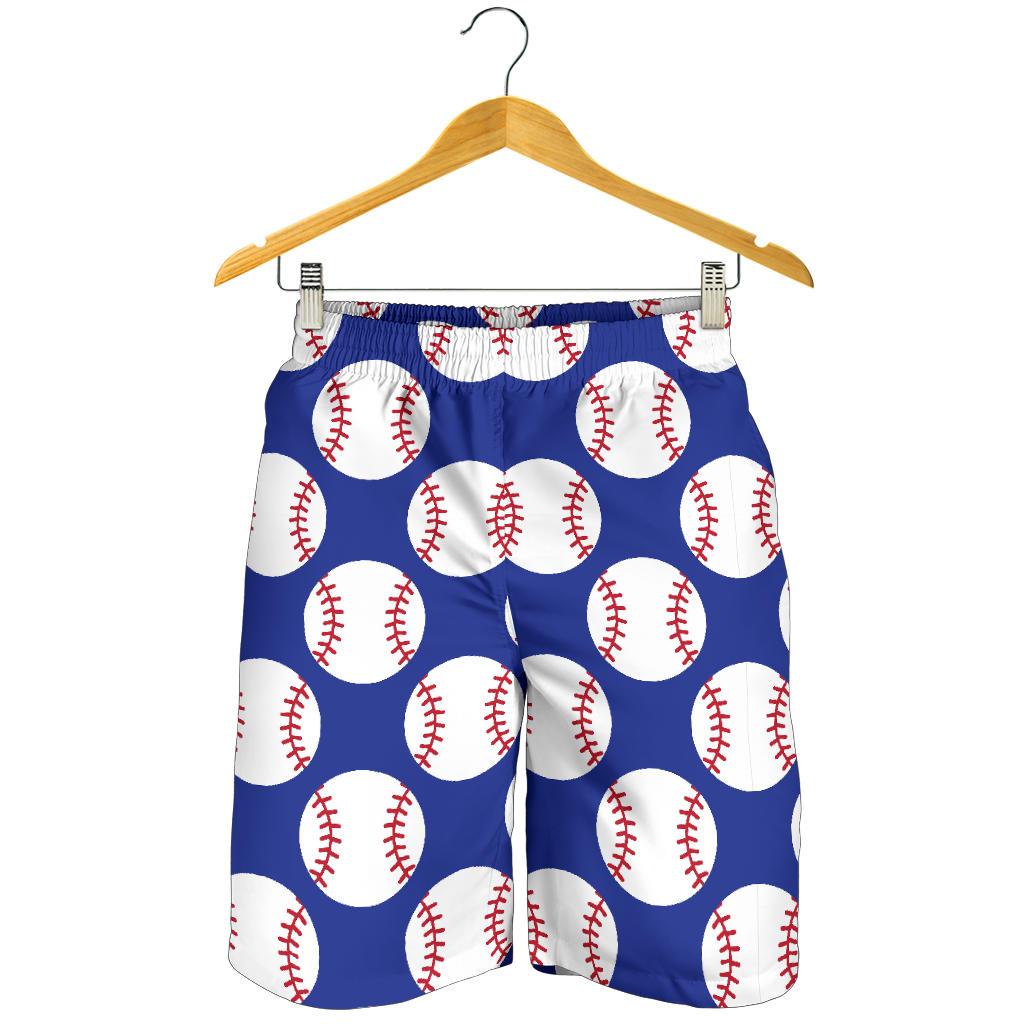 Baseball Blue Background Mens Shorts-JTAMIGO.COM