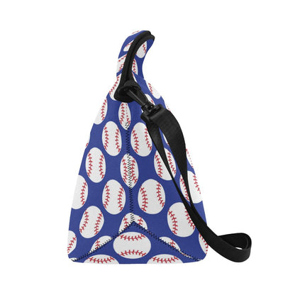 Baseball Blue Background Neoprene Lunch Bag (Model 1669)(Large)-JTAMIGO.COM