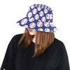 Baseball Blue Background Unisex Bucket Hat